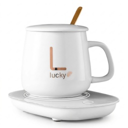 TAZA CERAMICA CON BASE CALENTADOR USB TE Y CAFE SIEMPRE CALIENTE EN EL HOGAR U OFICINA