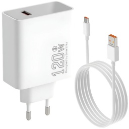 CARGADOR DE PARED 120W GAN + CABLE USB-C SUPER FAST CHARGER CARGA RAPIDA CELULAR TABLE NOTEBOOK