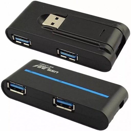 Hub USB de 4 puertos USB 3.0 de alta velocidad: Hub de datos de 5 Gbps