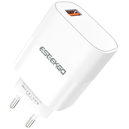 CARGADOR DE PARED USB-A QC 3.0 CARGA RAPIDA QUICK FAST CHARGER 18W