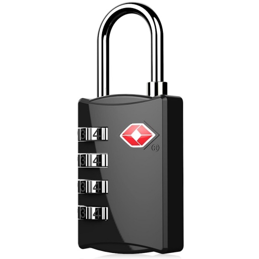 CANDADO CON COMBINACION DE 4 DIGITOS IDEAL PARA VIAJE COMPATIBLE CON TSA 007