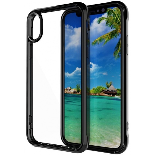 PROTECTOR FINO TPU BORDE MATE FONDO TRANSPARENTE IPHONE X XS (10)