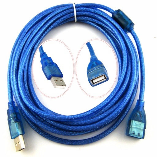 CABLE EXTENSION ALARGUE USB 2.0 MACHO HEMBRA 5MT METROS