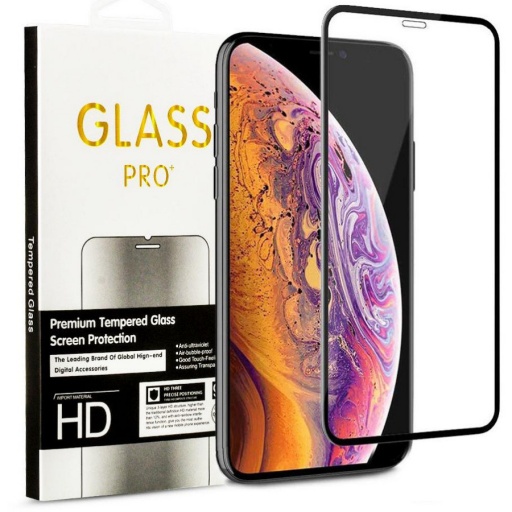 Vidrio templado para iPhone X, protector de pantalla de vidrio templado  duro de tamaño completo para Apple iPhone X / 10