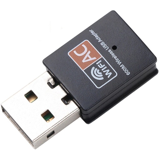 ADAPTADOR USB NANO WIFI AC 600MBPS INALAMBRICO WIRELESS PC NOTEBOOK LAPTOP