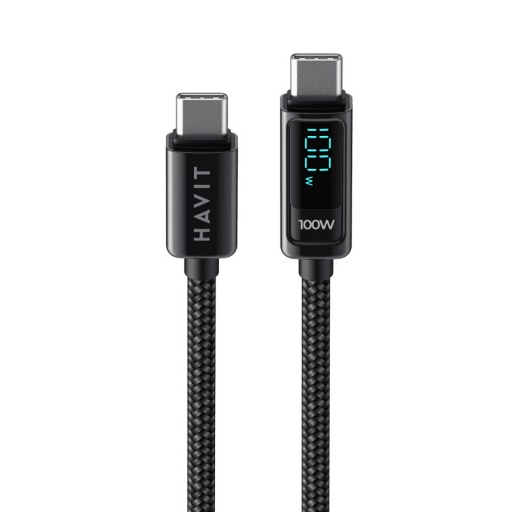 CABLE USB-C MACHO A TIPO C PD 100W 2M METROS CON DISPLAY CELULARES TABLETAS NOTEBOOK 18 20 60 USBC