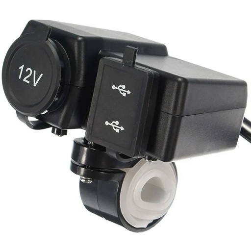 CARGADOR DE MOTOS PARA CELULARES 12V DOBLE 2 USB