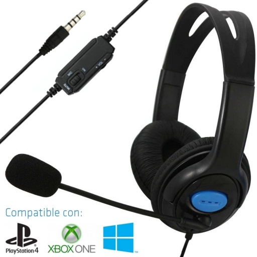 AURICULARES CON MICROFONO PS4 XBOX ONE PC NOTEBOOK CELULAR GAMER