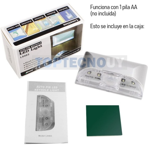 LUZ LED PARA PUERTAS CERRADURAS ESCALONES CAJAS DE SEGURIDAD ENCENDIDO