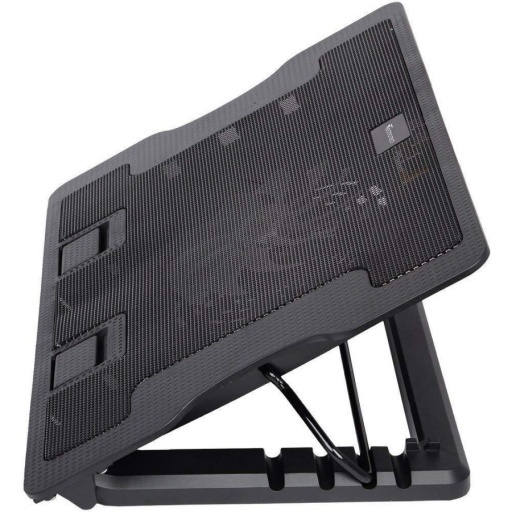 BANDEJA FAN COOLER NOTEBOOK HASTA 17" VENTILADOR 14CM LED REGULABLE ALTURA