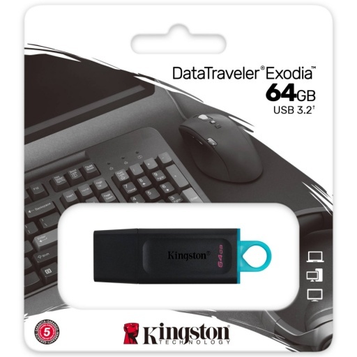 PEN DRIVE 64GB KINGSTON DATATRAVELER EXODIA PENDRIVE USB 3.2