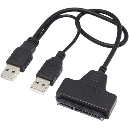 ADAPTADOR DE USB 2.0 A DISCO SATA CON CABLE DE ALIMENTACION USB