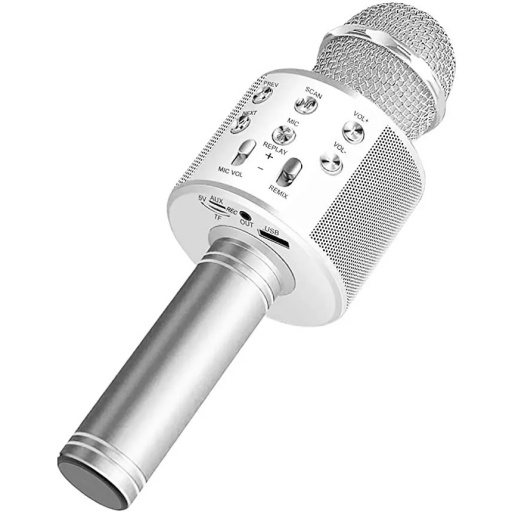 MICROFONO INALAMBRICO BLUETOOTH KARAOKE CON PARLANTE LECTOR DE MEMORIA Y USB WS-858