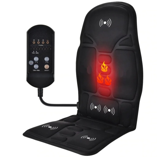 MASAJEADOR DE ESPALDA ELECTRICO ASIENTO SILLA SILLON CASA AUTO CON CONTROL PORTATIL