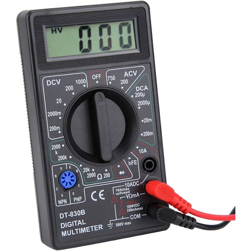 TESTER PANTALLA DIGITAL DT-830B MULTIMETRO VOLTIMETRO AMPERIMETRO AC DC OHM VOLT TESTER CORRIENTE