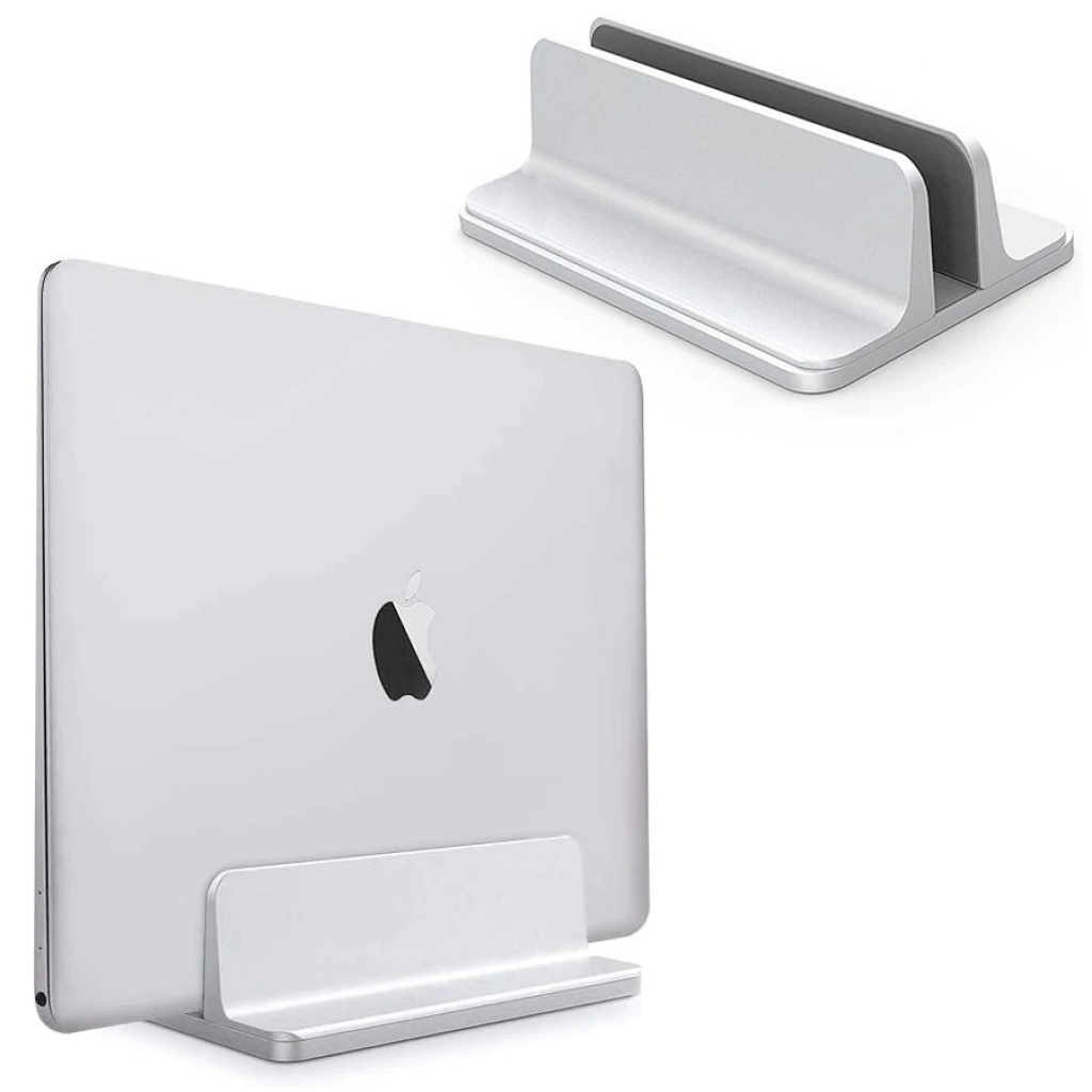 SOPORTE VERTICAL DE ALUMINIO PARA NOTEBOOK LAPTOP CON ANCHO REGULABLE PC Y  NOTEBOOKS