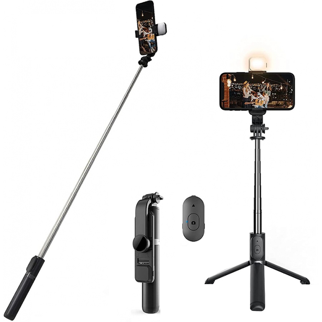 Palo Selfie Trípode Bluetooth Selfie Stick Control Remoto Genérico 3 en 1