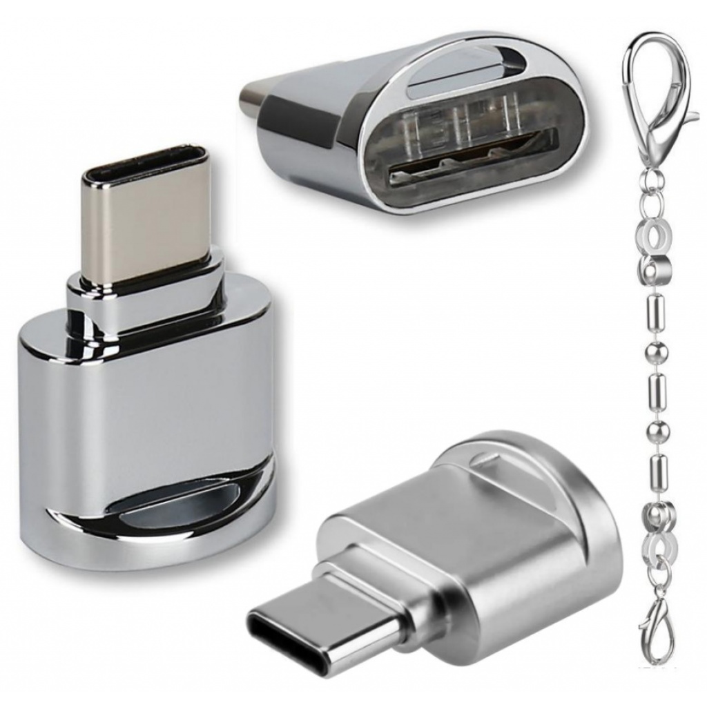 audición Amplificar Diacrítico ADAPTADOR LECTOR LLAVERO USB TIPO C O USBC USB-C A TARJETAS DE MEMORIA  MICRO SD CELULARES