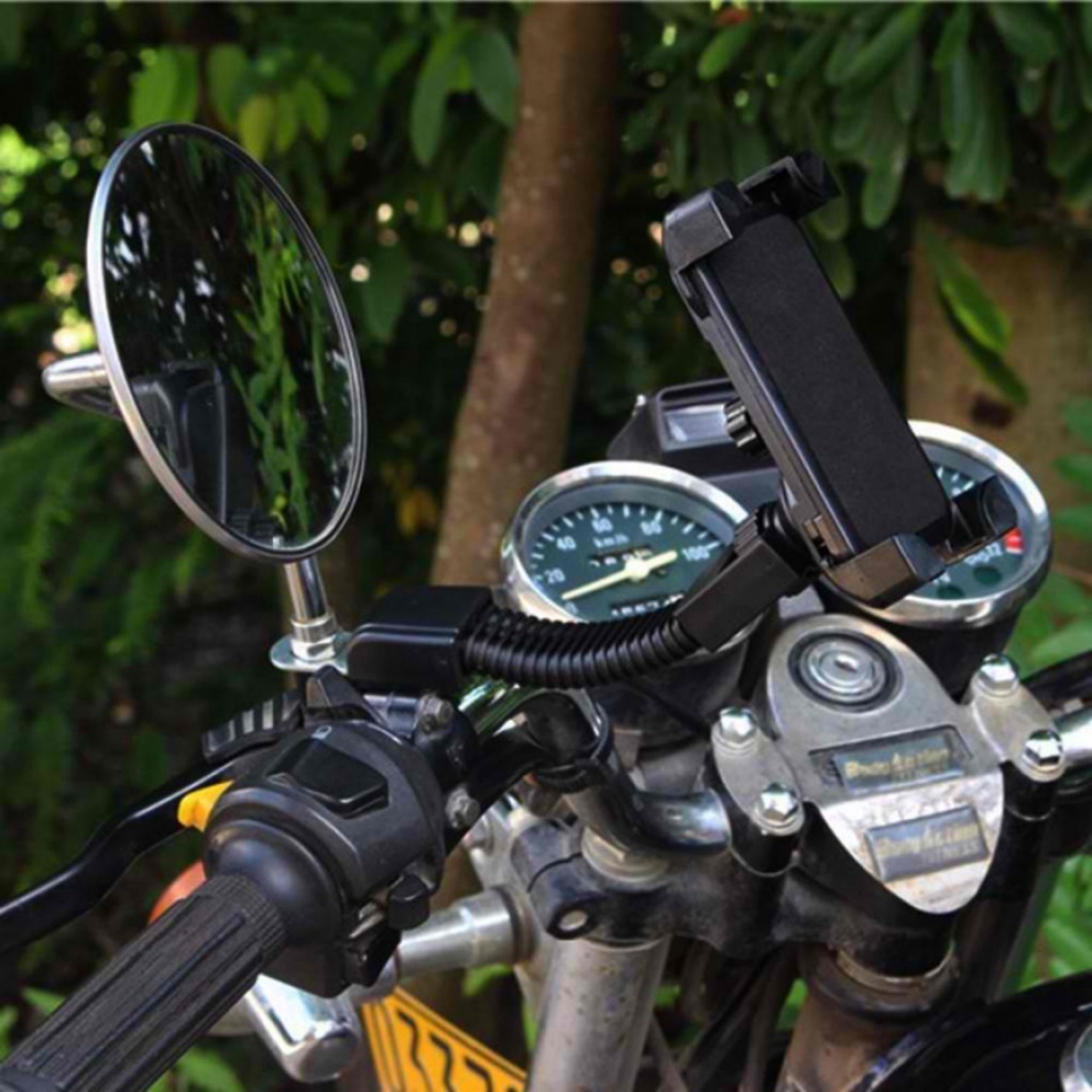 Soporte de celular para moto impermeable‼️ retrovisor