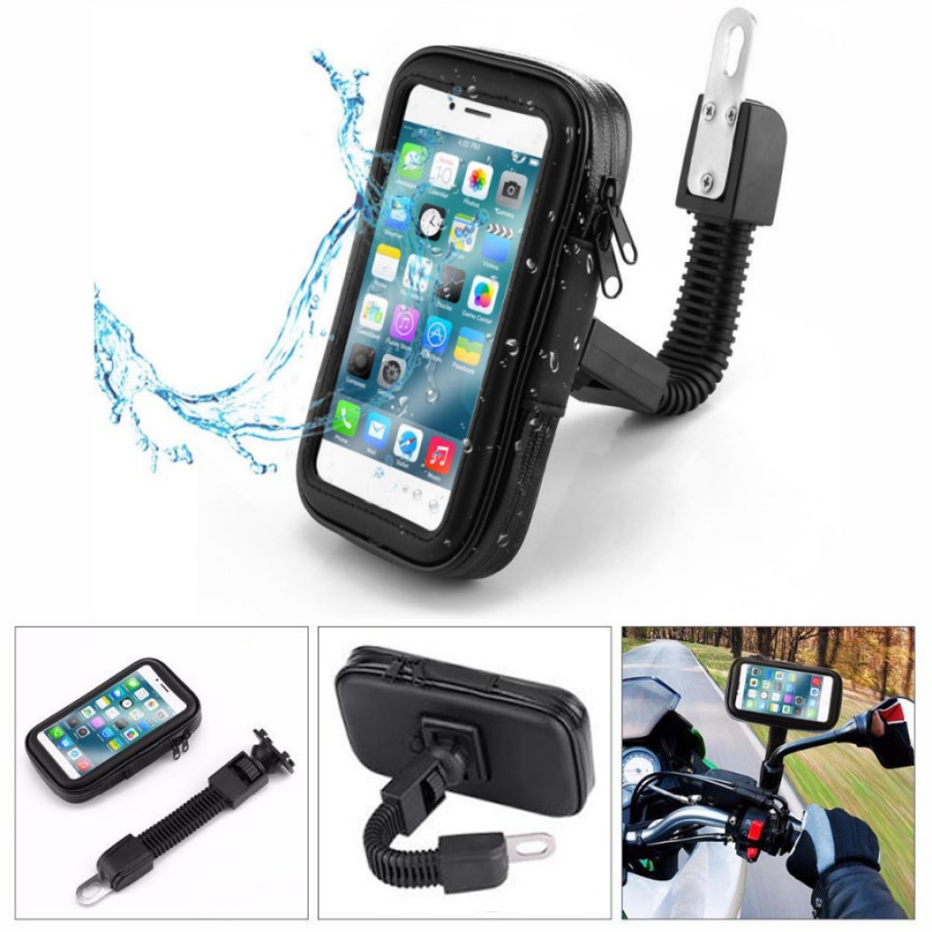 Soporte De Celular Para Moto Ajustable Forro Impermeable Con Brazo Flexible  - Canela Hogar