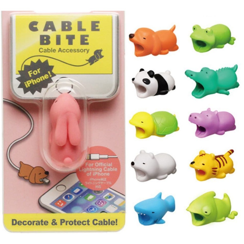 PROTECTOR DE CABLES DE CELULAR TIPO ANIMALITOS MICRO-USB IPHONE