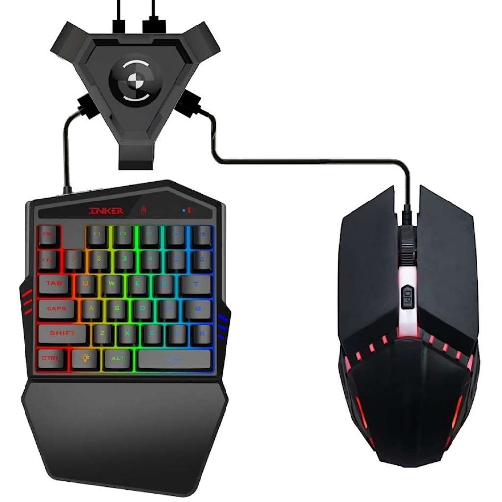 BASE BLUETOOTH + TECLADO Y MOUSE GAMER PARA CELULAR GAMERS