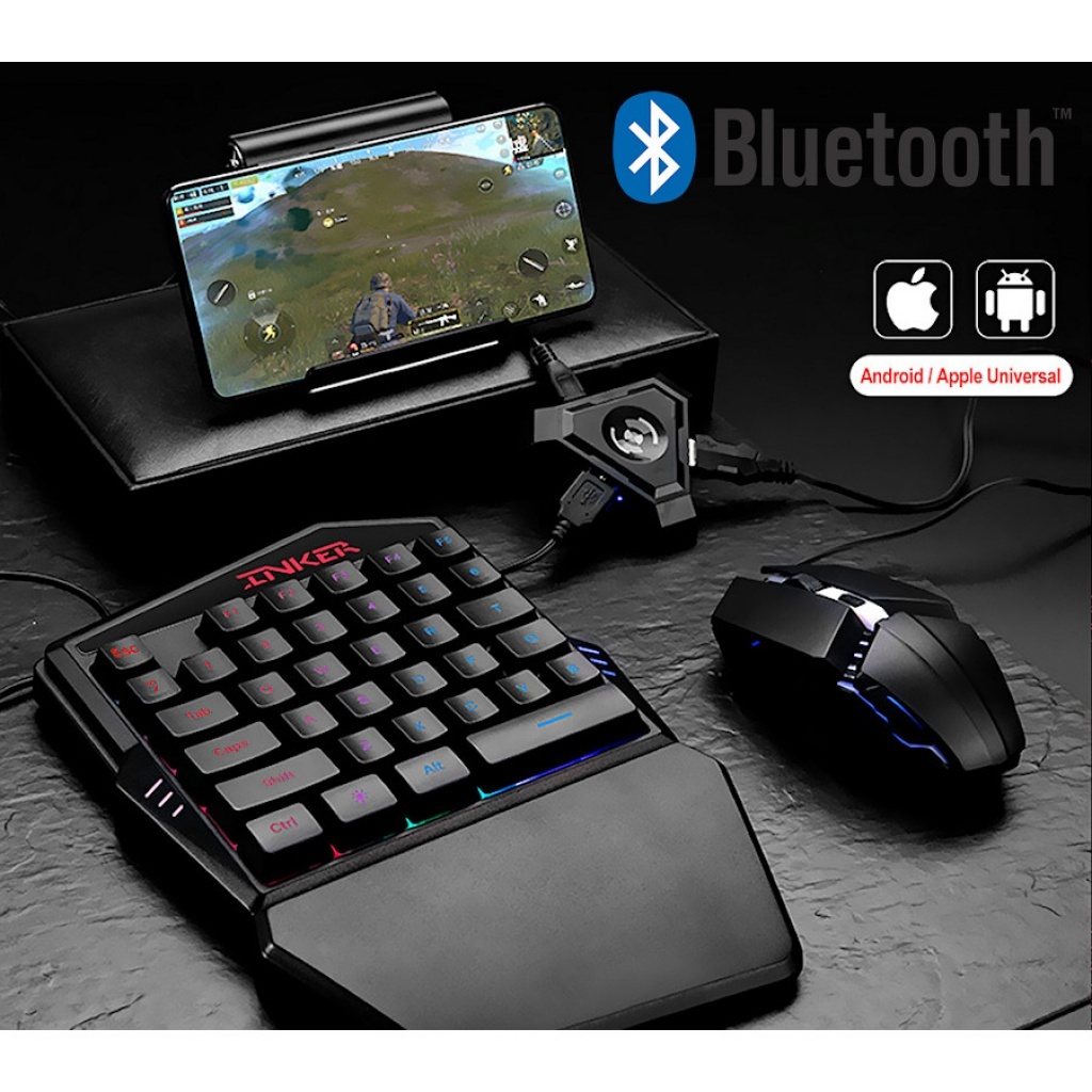 BASE BLUETOOTH + TECLADO Y MOUSE GAMER PARA CELULAR GAMERS Combo Teclado y  Mouse