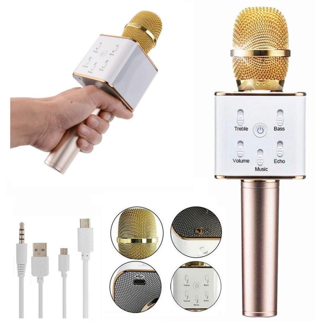 Exagerar autor Extensamente MICROFONO INALAMBRICO BLUETOOTH KARAOKE CON PARLANTE INCLUIDO AUDIO Y VIDEO