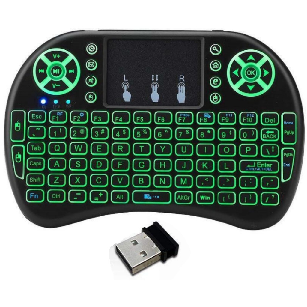 MINI TECLADO INALAMBRICO TOUCHPAD MOUSE SMART TV BOX CONTROL REMOTO UNIVERSAL AUDIO Y VIDEO
