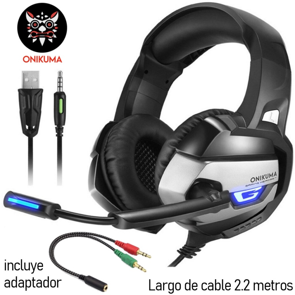 Auriculares Cascos Gaming Premium Stereo con Micrófono para PS4 PC
