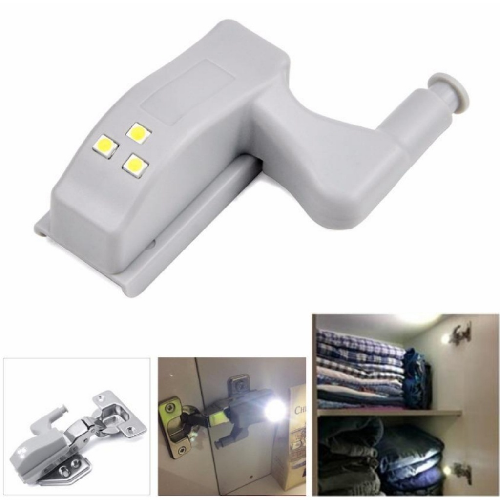 LUZ LED PARA ARMARIOS PLACARD ESTANTES ROPEROS PUERTAS BISAGRA ENCENDIDO  AUTOMATICO (UNIDAD) HOGAR I