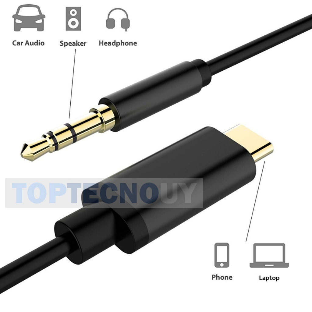 CABLE ADAPTADOR USB-C TIPO C A JACK 3.5MM PC LAPTOP NOTEBOOK CELULAR  CELULARES