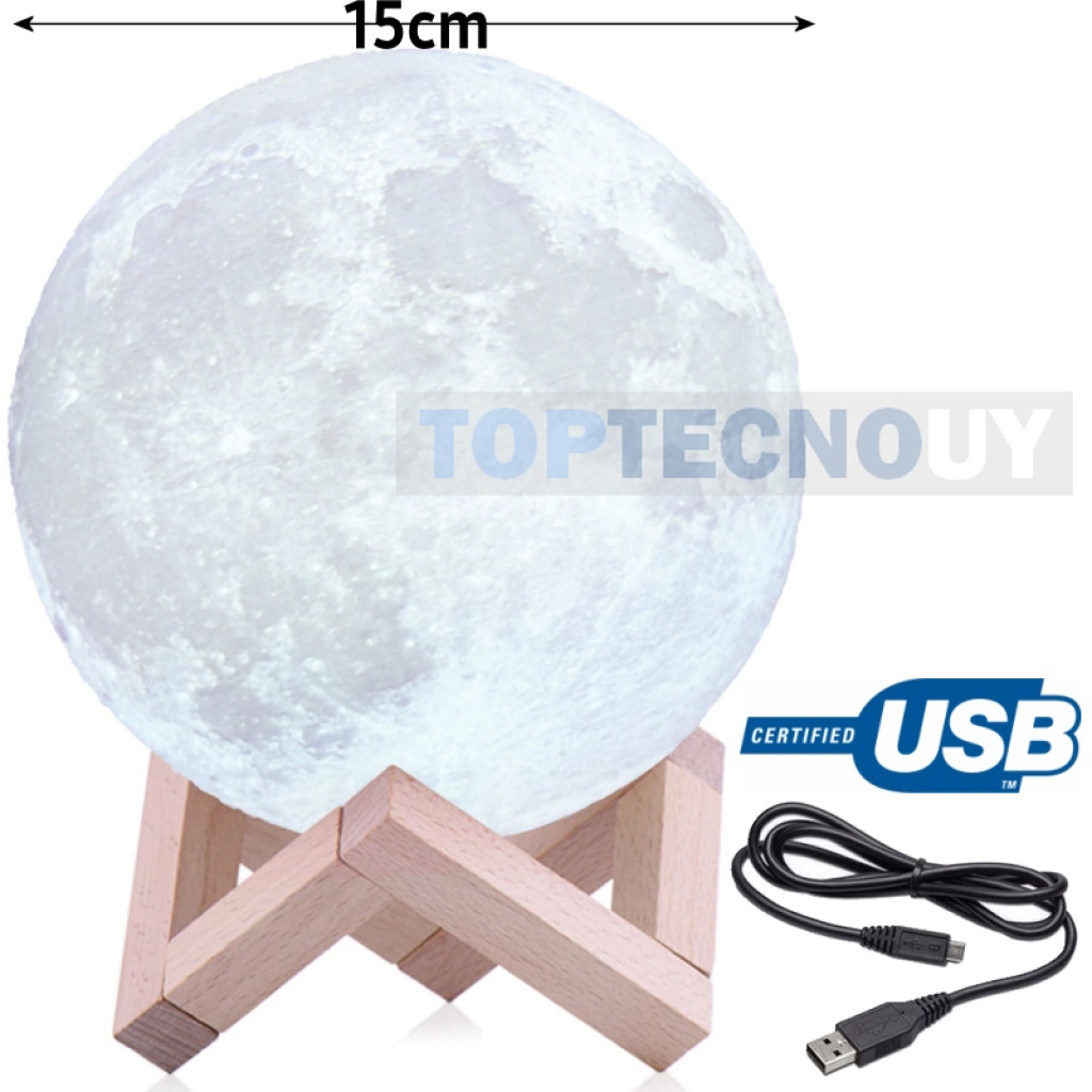 🌕🌕🌕 Lampara luna 3D realista con base de madera 🌕🌕🌕 ✓Mágica y  encantadora lámpara de luz nocturna, con hermoso diseño realista de luna…