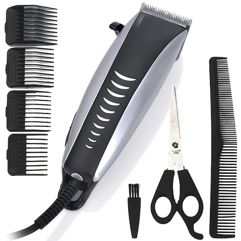 MAQUINA CORTA PELO SUPER PRO HAIR CLIPPER 220V CUCHILLAS ACERO + ACC  CORTAPELO MODELO SP-4604 HOGAR