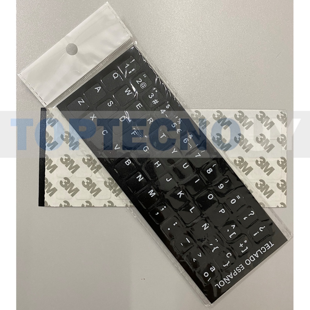 STICKER TECLAS PARA PEGAR A TECLADO Y PASARLO A ESPAÑOL PVC