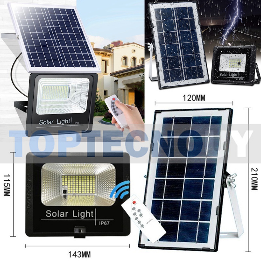 FOCO EXTERIOR SOLAR LUZ LED LAMPARA 30W CON SENSOR DIA NOCHE HOGAR  Iluminación