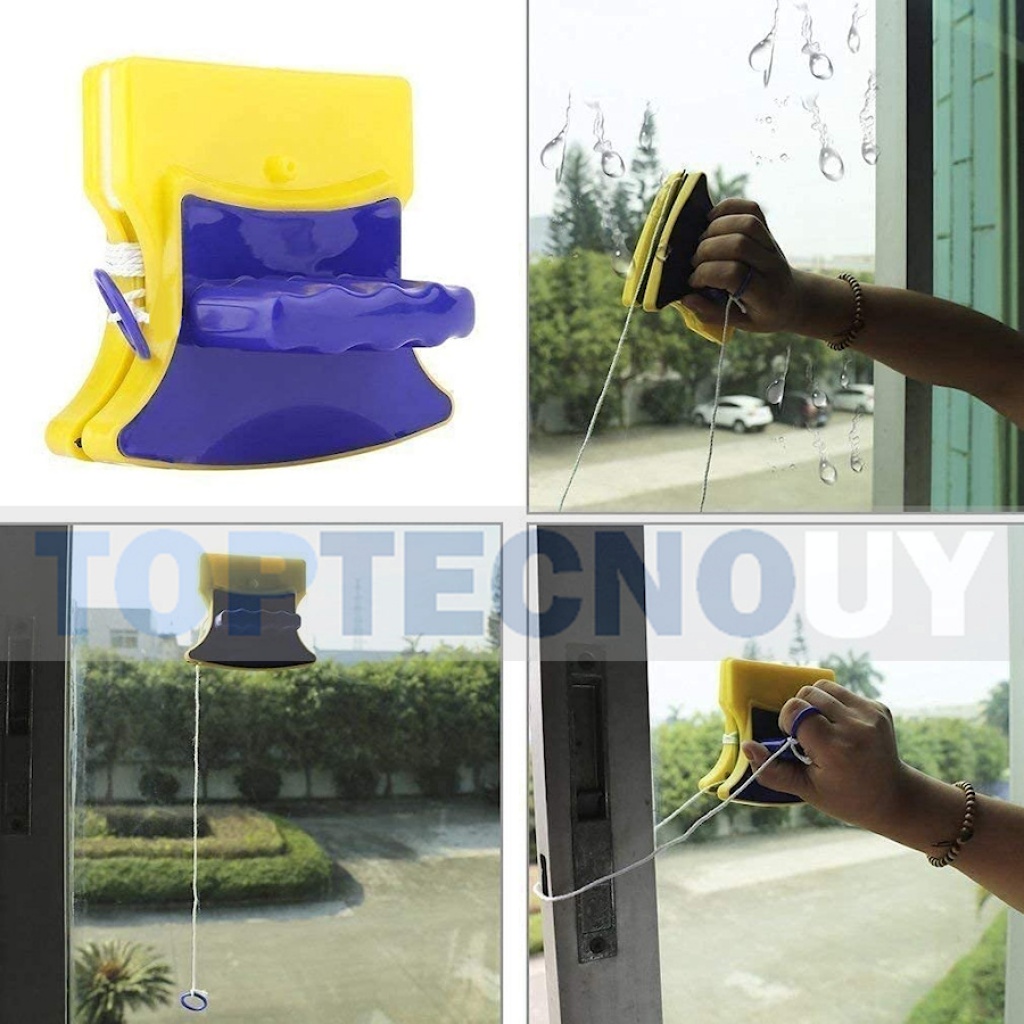 LIMPIA VIDRIOS MAGNETICO IMANTADO PARA VENTANAS DE POCO ACCESO HOGAR