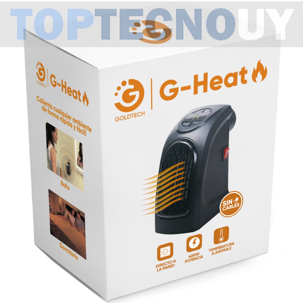 CALEFACTOR ESTUFA CALOVENTILADOR SIN CABLE DIRECTO A PARED SCHUKO 400W HOGAR