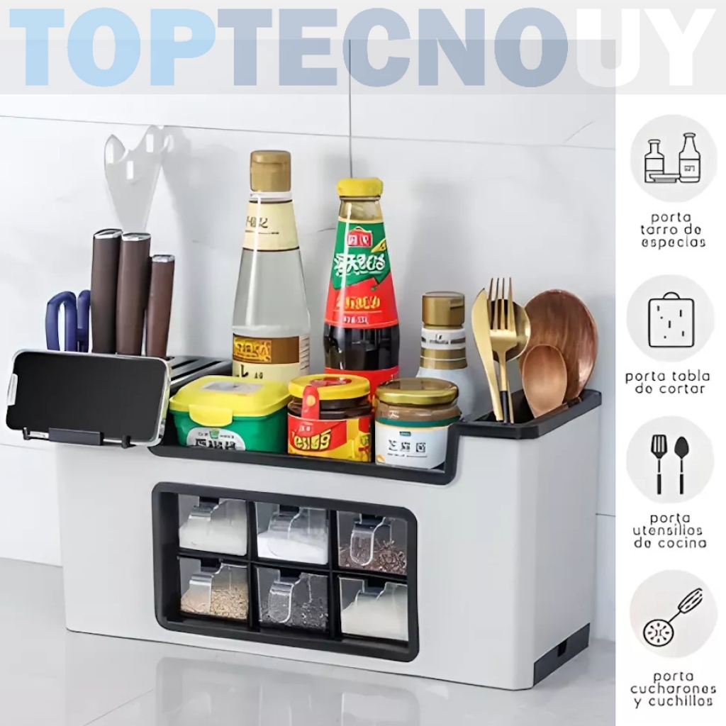 Organizador Multiuso Condimentos y Accesorios de Cocina 3 Niveles — El  Capitán