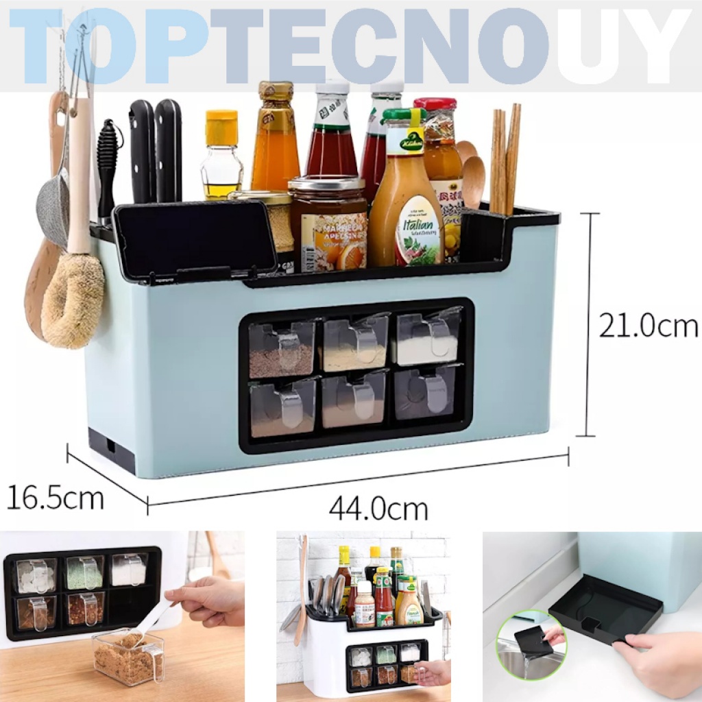 ORGANIZADOR DE CONDIMENTOS UTENSILIOS DE COCINA VARIOS