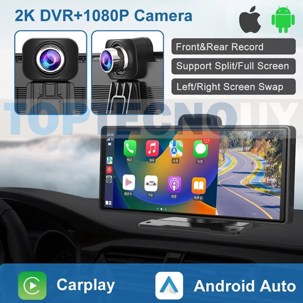 PANTALLA 10.26 PARA AUTO CON ANDROID AUTO Y CARPLAY CAR PLAY SIN  INSTALACION AUTO