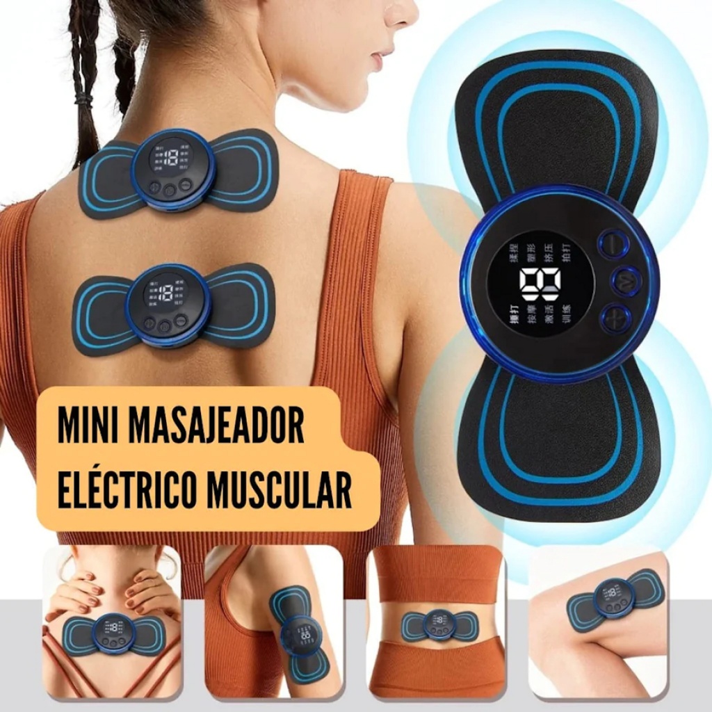 MINI MASAJEADOR ELECTRICO ESTIMULADOR MUSCULAR PORTATIL RECARGABLE USB ...