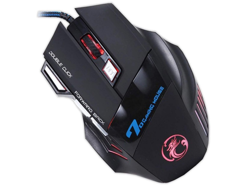 MOUSE GAMER X7 2400 DPI USB CABLE ACORDONADO 7D 7 BOTONES LUZ LED