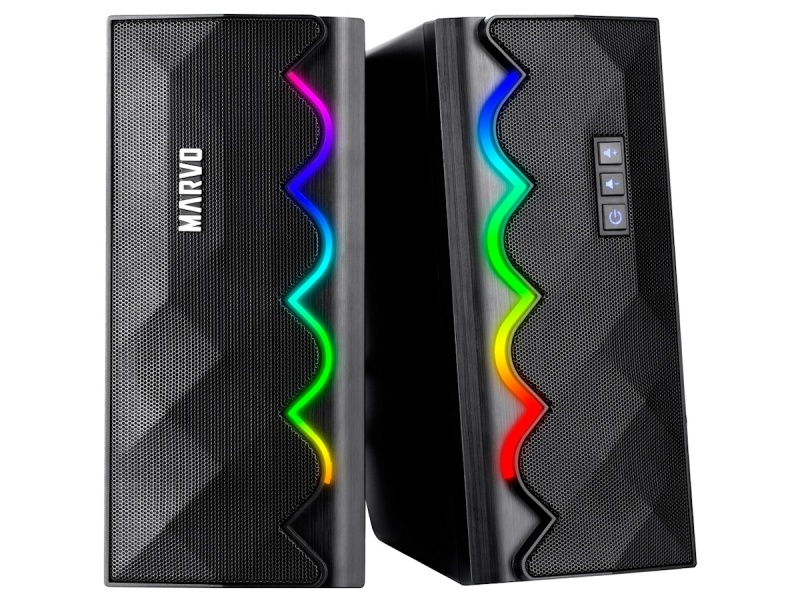PARLANTE PC NOTEBOOK PLUG JACK 3.5MM Y BLUETOOTH GAMER LUZ LED RGB GAMING SG-269 SG269