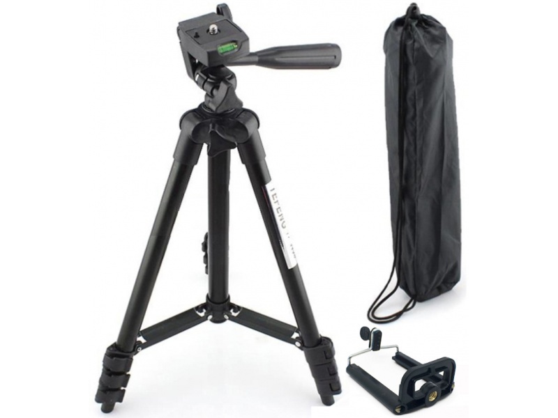 TRIPODE EXTENSIBLE 35-102 CM PARA CAMARA O CELULAR CON SOPORTE 3120