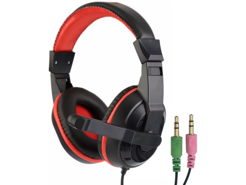 AURICULARES GAMER PC VINCHA DOBLE PLUG JACK 3.5MM CON MICROFONO A3