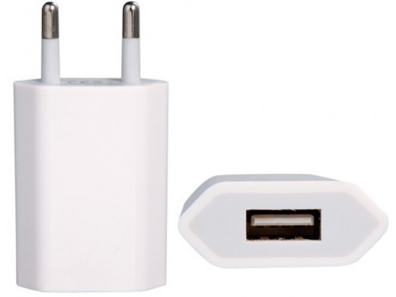 CARGADOR PARED USB PARA IPHONE, IPOD 1000MAH 1A CALIDAD A+