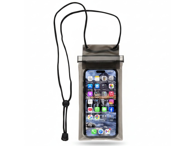 ESTUCHE FUNDA PROTECTOR SOBRE CELULAR RESISTENTE AL AGUA PLAYA TRIPLE ZIP + VELCRO