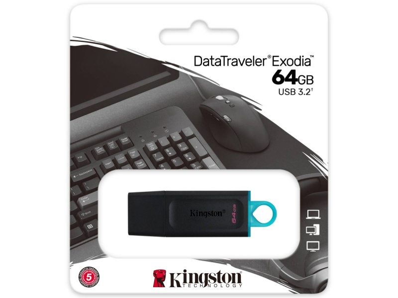 PEN DRIVE 64GB KINGSTON DATATRAVELER EXODIA PENDRIVE USB 3.2