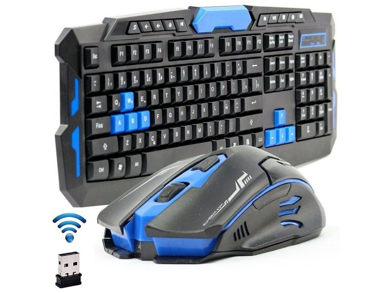 COMBO TECLADO + MOUSE GAMER INALAMBRICO GAMING HK8100 WIRELESS 2.4GHZ